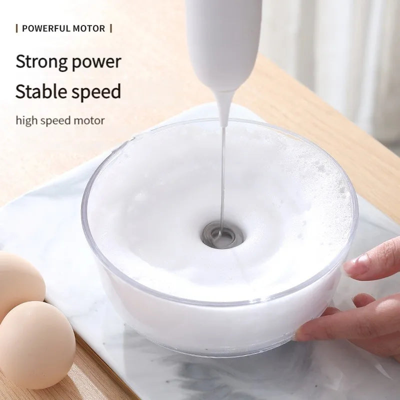 PC Battery Model Handheld Egg Beater Froth Mixer Kitchen Automatic Coffee Milk Foaming Mixer Kitchen Whisk Tools