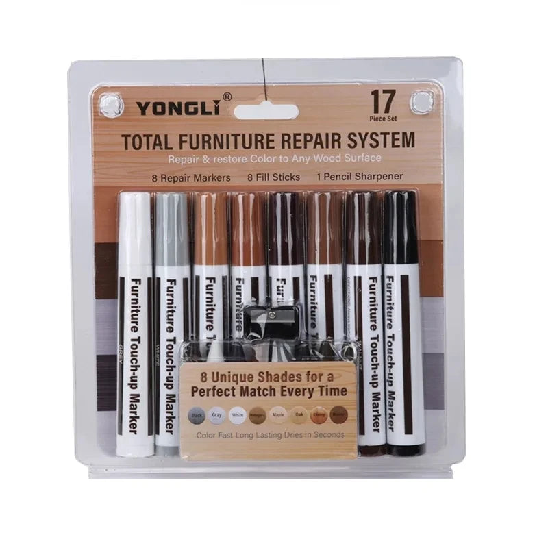 Furniture Repair Pen Markers Remover Wood Scratches Restore Kit Scratch Filler Paint Wooden Cabinet Floors Tables Repair Tool