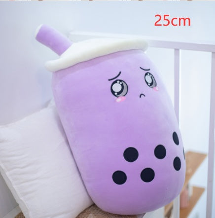 Adorable Plush Boba Tea Pillow – Soft Stuffed Fruit Drink Cushion for Kids & Teens - Zecs shopping