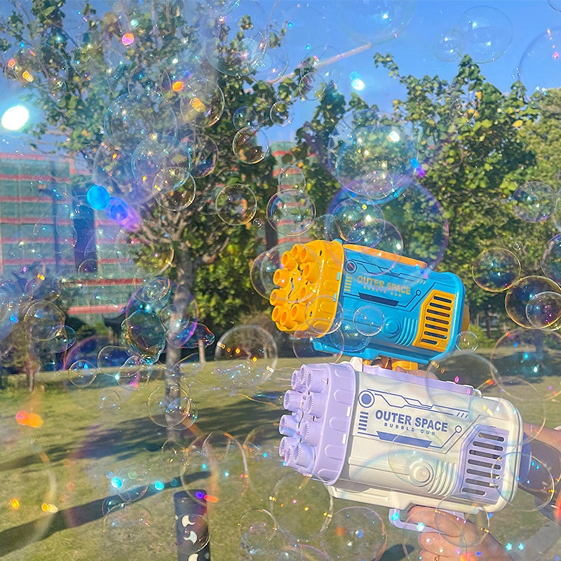 Bubble Rocket Launcher – 69-Hole Bubble Gun Machine with Lights for Kids 🎉🫧 - Zecs shopping