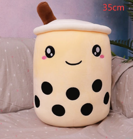 Adorable Plush Boba Tea Pillow – Soft Stuffed Fruit Drink Cushion for Kids & Teens - Zecs shopping