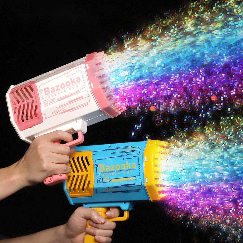 Bubble Rocket Launcher – 69-Hole Bubble Gun Machine with Lights for Kids 🎉🫧 - Zecs shopping