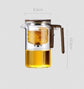 One-Click Magnetic Glass Teapot – Automatic Tea Separation & Filtration Pot