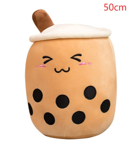 Adorable Plush Boba Tea Pillow – Soft Stuffed Fruit Drink Cushion for Kids & Teens - Zecs shopping