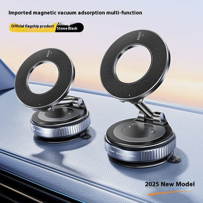 Magnetic Vacuum Suction Phone Holder – Foldable Adjustable Car Mount Stand