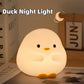 Cute Duck LED Night Lamp – USB Rechargeable Silicone Touch Bedside Light