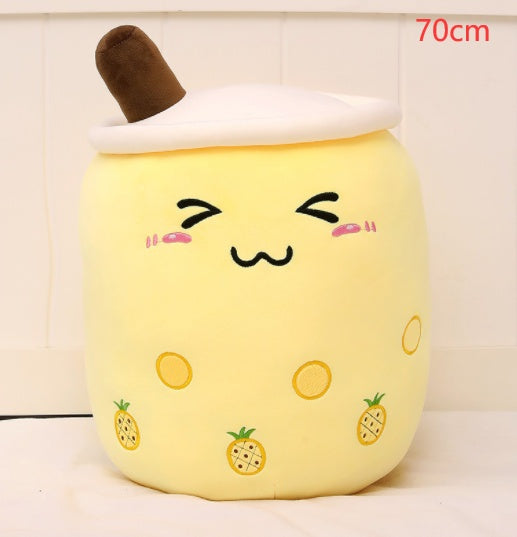 Adorable Plush Boba Tea Pillow – Soft Stuffed Fruit Drink Cushion for Kids & Teens - Zecs shopping