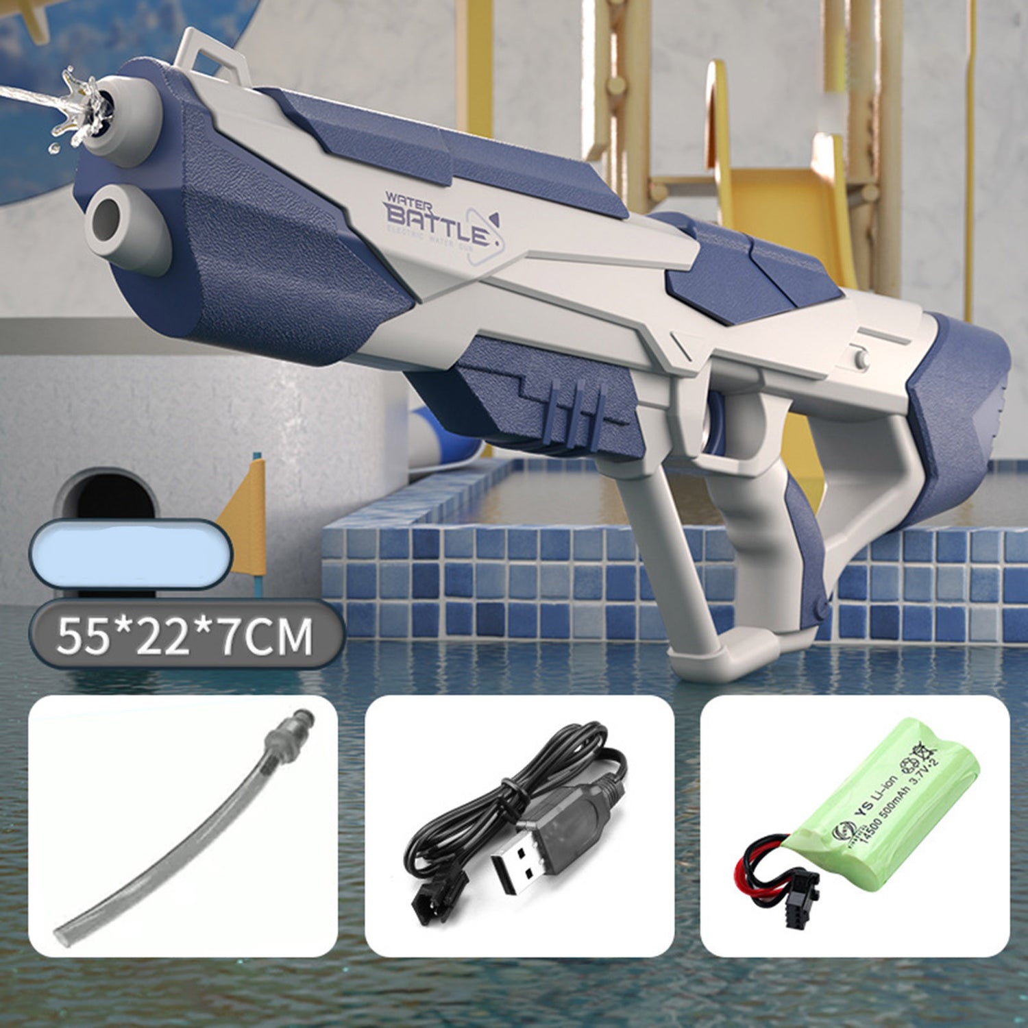 Space Water Gun Electric Automatic Water Absorption Water Fights Toy Outdoor Beach Swimming Pool Bath Toys For Children Kid Gift - Zecs shopping
