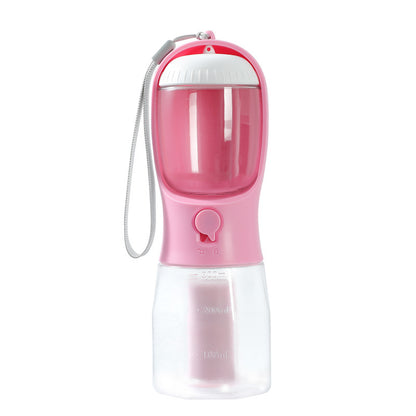 3-in-1 Dog Water Bottle & Food Container with Waste Bag Holder