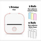 Portable Mini Thermal Label Printer – Bluetooth Photo & Study Sticker Printer
