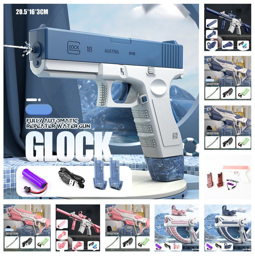 Space Water Gun Electric Automatic Water Absorption Water Fights Toy Outdoor Beach Swimming Pool Bath Toys For Children Kid Gift - Zecs shopping