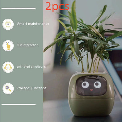 AI Smart Planter Pot – Interactive Plant Companion with Expressions & Sensors