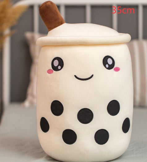 Adorable Plush Boba Tea Pillow – Soft Stuffed Fruit Drink Cushion for Kids & Teens - Zecs shopping