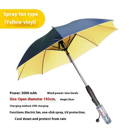 Cooling Spray Sun Umbrella – Portable Mist Shade Umbrella for Summer Travel