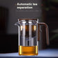 One-Click Magnetic Glass Teapot – Automatic Tea Separation & Filtration Pot