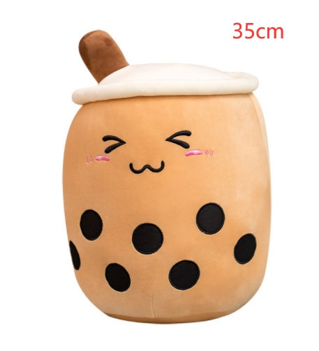 Adorable Plush Boba Tea Pillow – Soft Stuffed Fruit Drink Cushion for Kids & Teens - Zecs shopping