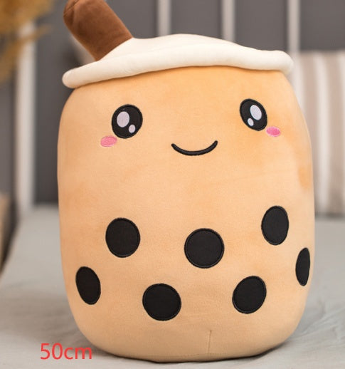 Adorable Plush Boba Tea Pillow – Soft Stuffed Fruit Drink Cushion for Kids & Teens - Zecs shopping