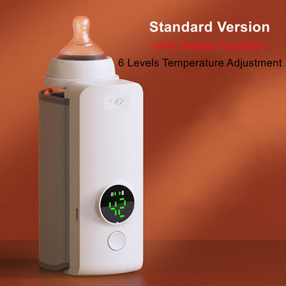 Portable USB Baby Bottle Warmer – Wireless Rechargeable Milk Heating Sleeve