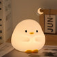 Cute Duck LED Night Lamp – USB Rechargeable Silicone Touch Bedside Light