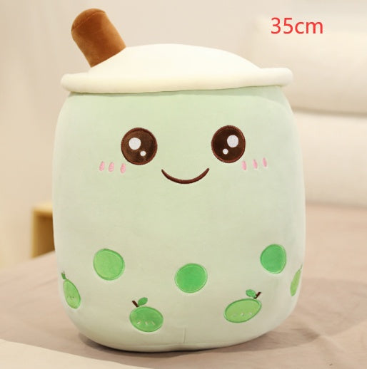 Adorable Plush Boba Tea Pillow – Soft Stuffed Fruit Drink Cushion for Kids & Teens - Zecs shopping