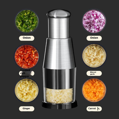 Manual Garlic Crusher & Vegetable Chopper – Multi-Purpose Onion Cutter Tool