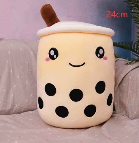 Adorable Plush Boba Tea Pillow – Soft Stuffed Fruit Drink Cushion for Kids & Teens - Zecs shopping