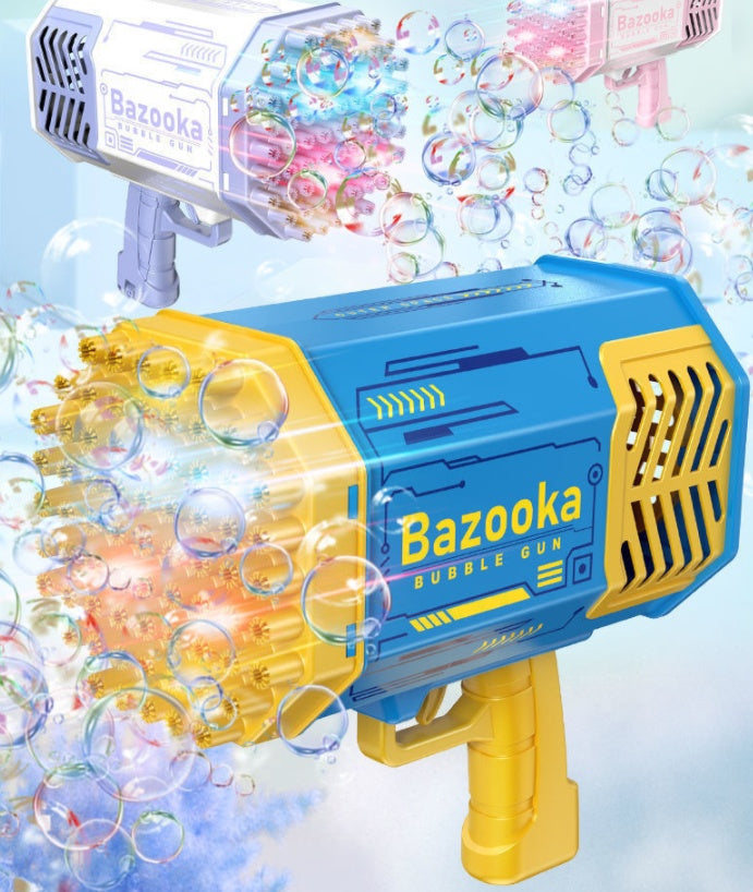 Bubble Rocket Launcher – 69-Hole Bubble Gun Machine with Lights for Kids 🎉🫧 - Zecs shopping