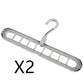 9-Hole Magic Clothes Hanger – Space Saving Folding Closet Organizer