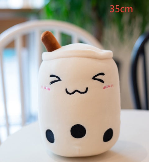 Adorable Plush Boba Tea Pillow – Soft Stuffed Fruit Drink Cushion for Kids & Teens - Zecs shopping