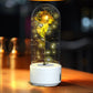 2-in-1 Rose LED Night Light & Bluetooth Speaker – Glass Dome Romantic Gift