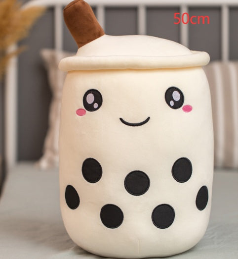 Adorable Plush Boba Tea Pillow – Soft Stuffed Fruit Drink Cushion for Kids & Teens - Zecs shopping